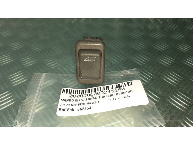 Recambio de mando elevalunas trasero derecho para volvo s40 berlina 2.0 t referencia OEM IAM 862854 03458228 