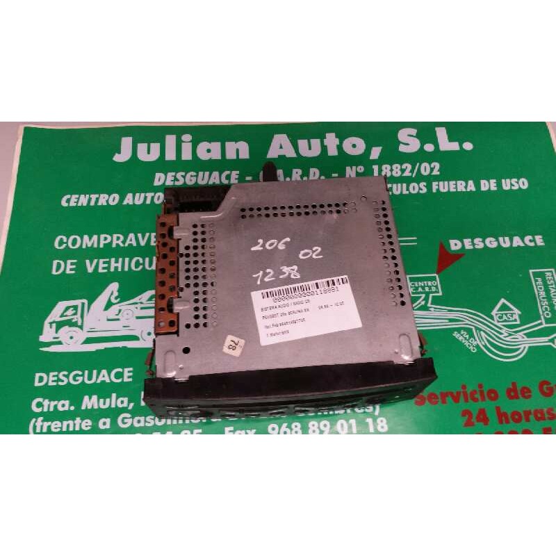 Recambio de sistema audio / radio cd para peugeot 206 berlina xn referencia OEM IAM 964514597700 VDO RD3-00 22RC280/65S