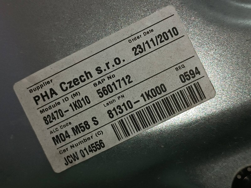 Recambio de elevalunas delantero izquierdo para hyundai ix20 gl classic referencia OEM IAM 824701K010 813101K000 
