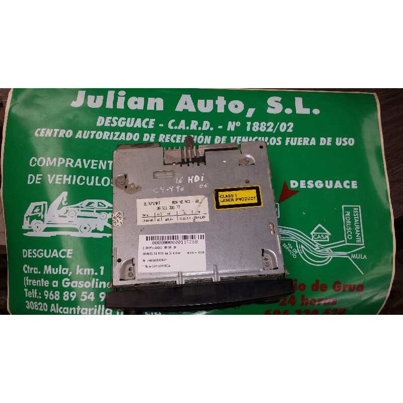 Recambio de sistema audio / radio cd para citroen c4 berlina collection referencia OEM IAM 9659139677 MP3 BLAUPUNKT RD4 N2 76451