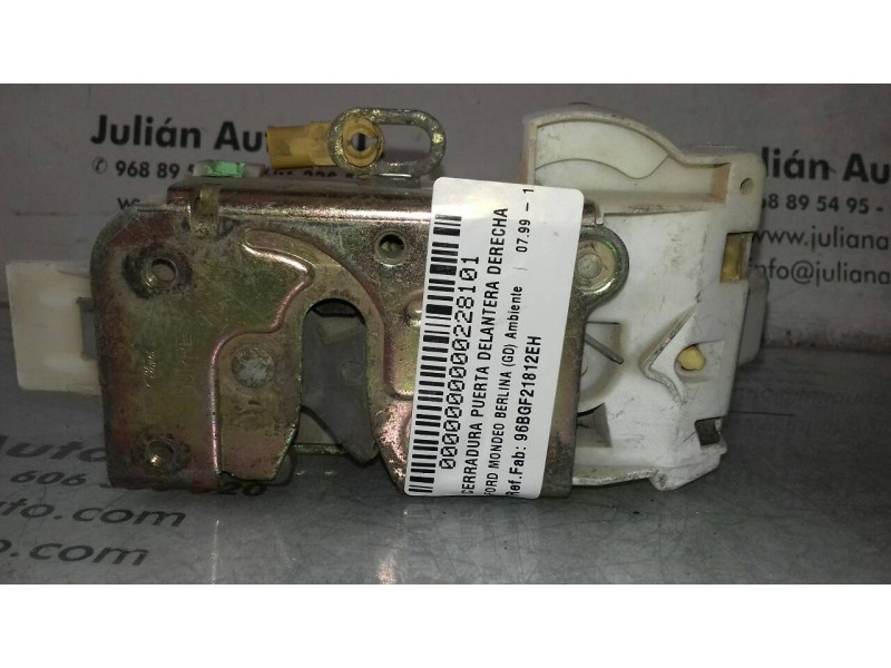 Recambio de cerradura puerta delantera derecha para ford mondeo berlina (gd) ambiente referencia OEM IAM 96BGF21812EH   Recambio de cerradura puerta delantera derecha para ford mondeo berlina (gd) ambiente referencia OEM IAM 96BGF21812EH