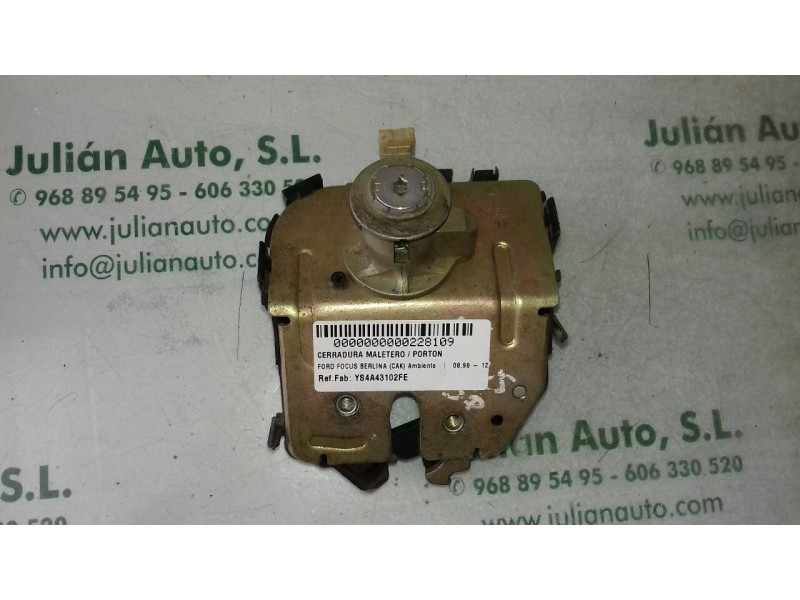 Recambio de cerradura maletero / porton para ford focus berlina (cak) ambiente referencia OEM IAM YS4A43102FE  