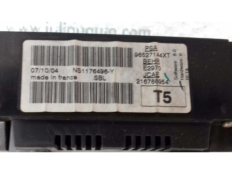 Recambio de mando climatizador para peugeot 307 (s1) xr clim plus referencia OEM IAM 96527144XT E2970 216788954