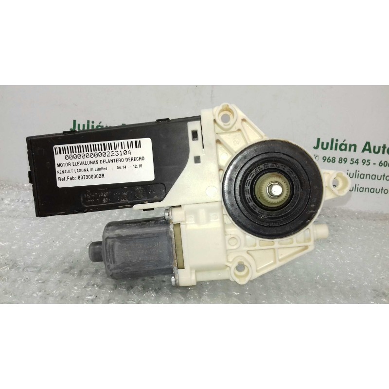 Recambio de motor elevalunas delantero derecho para renault laguna iii limited referencia OEM IAM 807300002R 978932101 