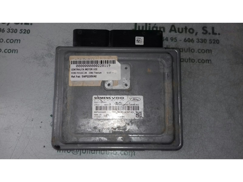 Recambio de centralita motor uce para ford focus lim. (cb4) titanium referencia OEM IAM 5WP22350AE 5M5P14C337AG 5M5P12B565AG