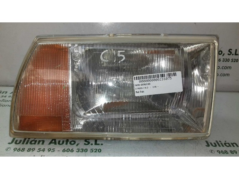 Recambio de faro derecho para citroen c15 d referencia OEM IAM   