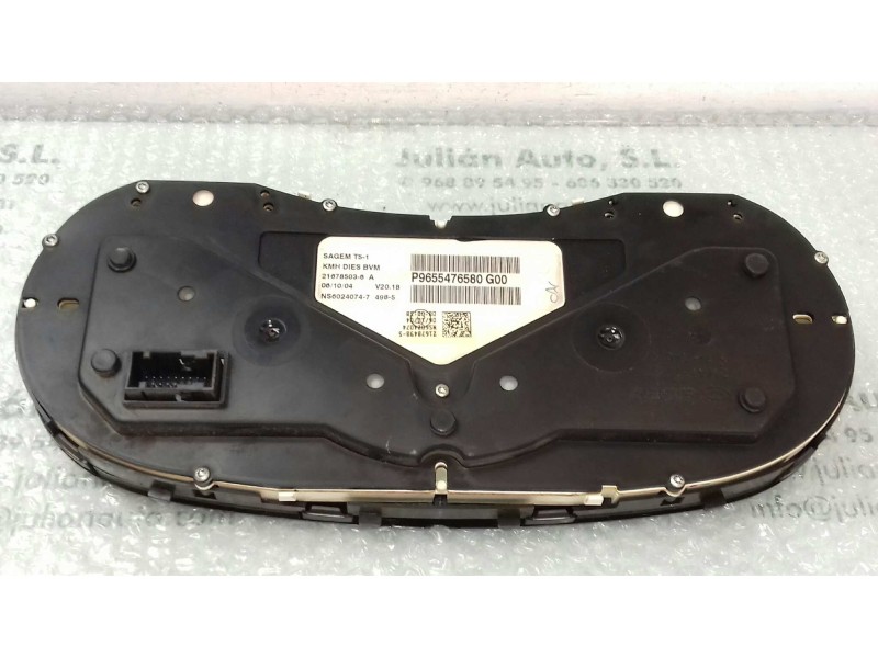 Recambio de cuadro instrumentos para peugeot 307 (s1) xr clim plus referencia OEM IAM P9655476580G00 P9655476580 SAGEM