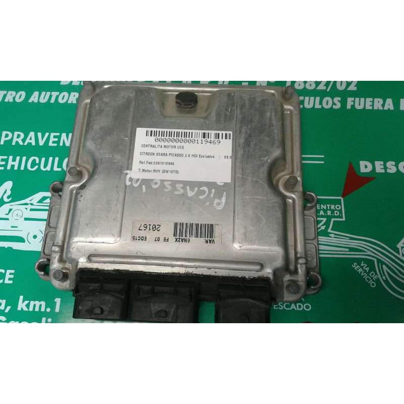 Recambio de centralita motor uce para citroen xsara picasso 2.0 hdi exclusive referencia OEM IAM 0281010996 9646774280 EDC15C2