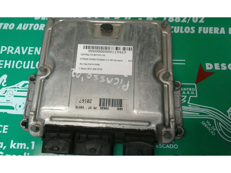 Recambio de centralita motor uce para citroen xsara picasso 2.0 hdi exclusive referencia OEM IAM 0281010996 9646774280 EDC15C2