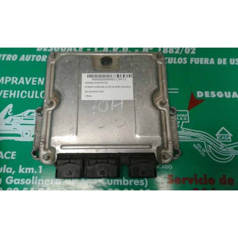 Recambio de centralita motor uce para citroen c5 berlina 2.0 hdi 90 sx/sx automático referencia OEM IAM 0281011524 9652183880 ED