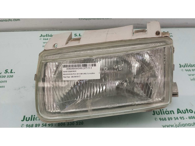 Recambio de faro izquierdo para volkswagen polo berlina (6n2) conceptline referencia OEM IAM 6N1941017  