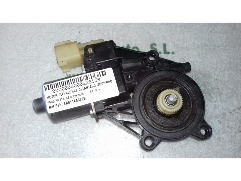 Recambio de motor elevalunas delantero izquierdo para ford fiesta (cb1) titanium referencia OEM IAM 8A6114A389B 0130822404 