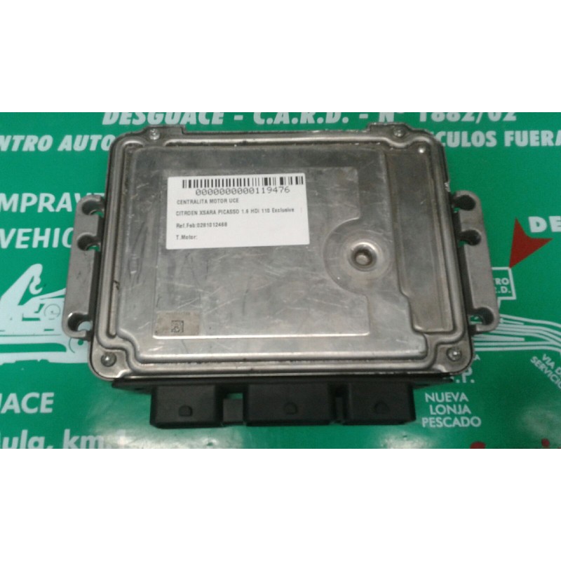 Recambio de centralita motor uce para citroen xsara picasso 1.6 hdi 110 exclusive referencia OEM IAM 0281012468 9656161680 EDC16