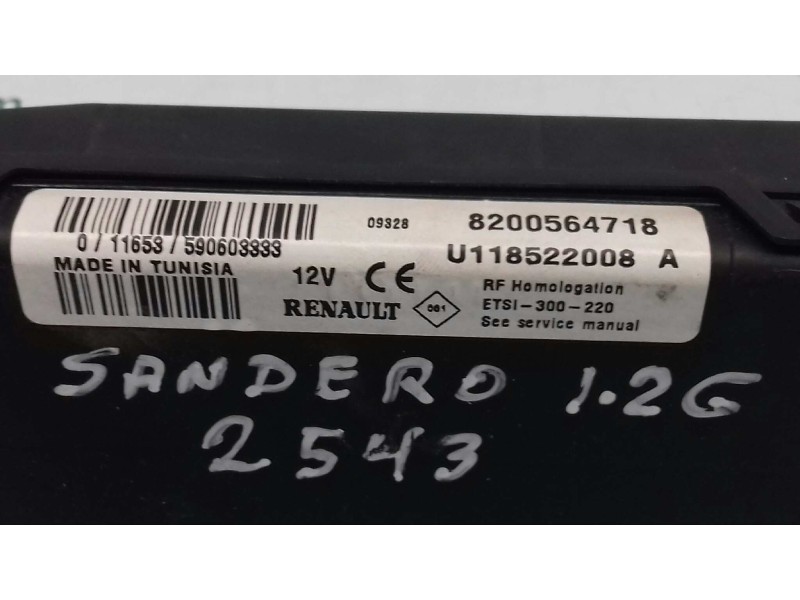 Recambio de centralita motor uce para dacia sandero básico referencia OEM IAM 8201082042  KIT - DELPHI