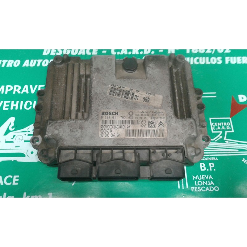 Recambio de centralita motor uce para peugeot 206 berlina x-line referencia OEM IAM 0281011783 9658556780 EDC16C34