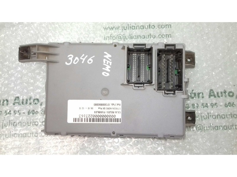 Recambio de caja reles / fusibles para citroen nemo sx plus referencia OEM IAM 01368890080 F12 125 DELPHI