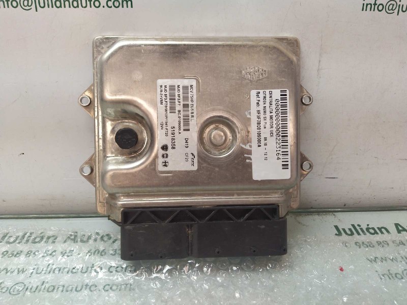 Recambio de centralita motor uce para citroen nemo sx plus referencia OEM IAM 8F3F7BC0109000A 51918358 MAGNETI MARELLI