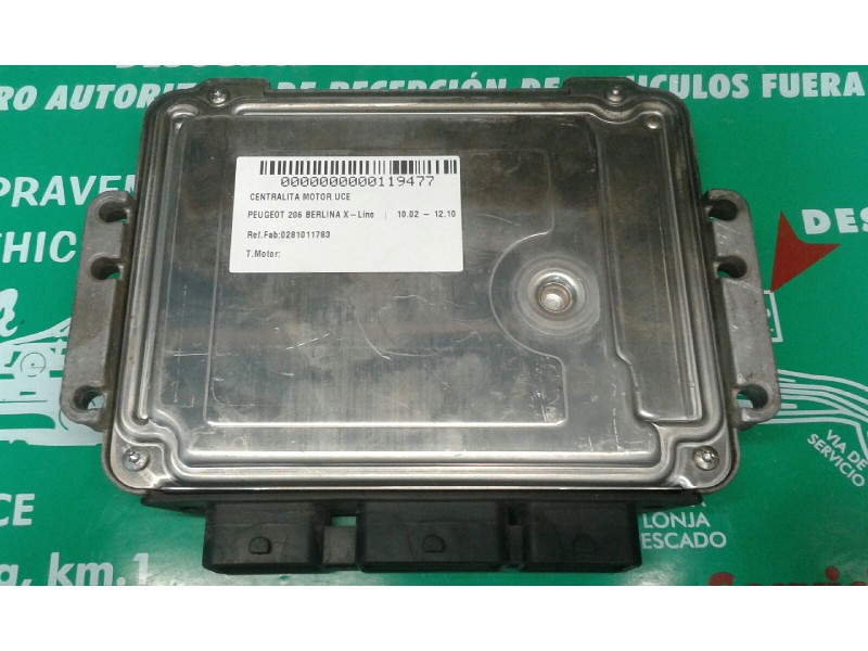 Recambio de centralita motor uce para peugeot 206 berlina x-line referencia OEM IAM 0281011783 9658556780 EDC16C34 Recambio de centralita motor uce para peugeot 206 berlina x-line referencia OEM IAM 0281011783 9658556780 EDC16C34