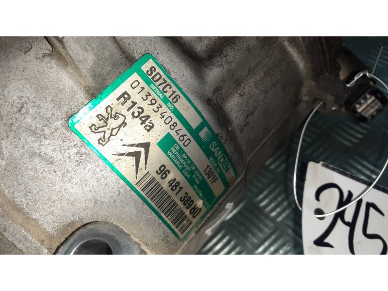 Recambio de compresor aire acondicionado para citroen c5 berlina exclusive referencia OEM IAM 9648138980 SD7C16 SANDEN