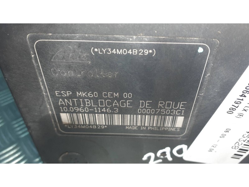 Recambio de abs para citroen c5 berlina lx (e) referencia OEM IAM 9656419780 10096011463 1002060188