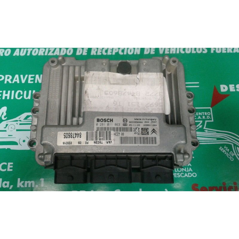 Recambio de centralita motor uce para peugeot 307 break/sw (s2) sw pack referencia OEM IAM 0281011863 9653958980 EDC16
