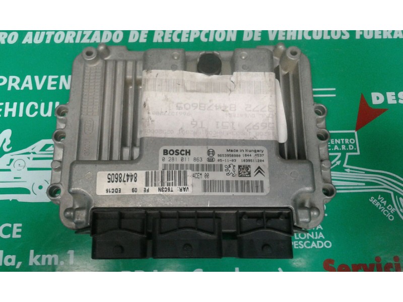 Recambio de centralita motor uce para peugeot 307 break/sw (s2) sw pack referencia OEM IAM 0281011863 9653958980 EDC16