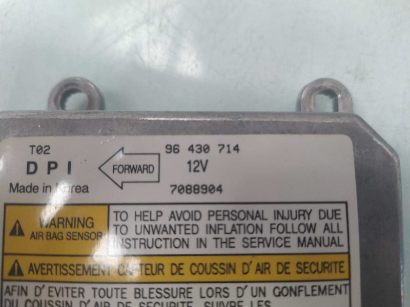Recambio de centralita airbag para chevrolet kalos 1.4 se referencia OEM IAM 96430714 7088904 24110604