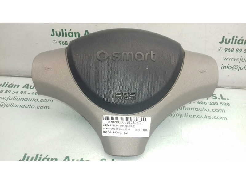 Recambio de airbag delantero izquierdo para smart forfour forfour 47 kw referencia OEM IAM A4548601502  