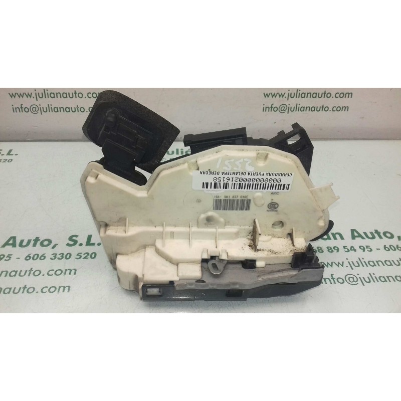 Recambio de cerradura puerta delantera derecha para seat leon st (5f8) reference referencia OEM IAM 5K1837016E 7 PINES NEGRO
