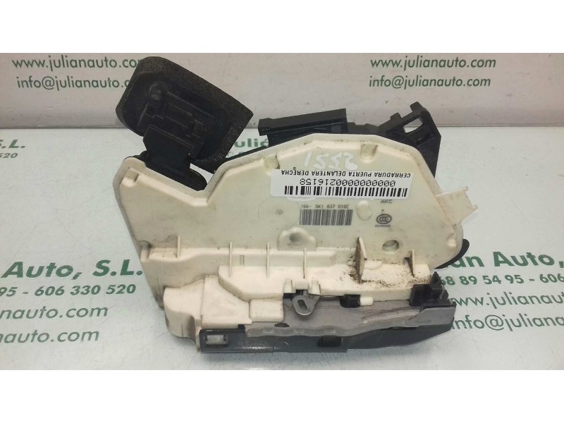Recambio de cerradura puerta delantera derecha para seat leon st (5f8) reference referencia OEM IAM 5K1837016E 7 PINES NEGRO