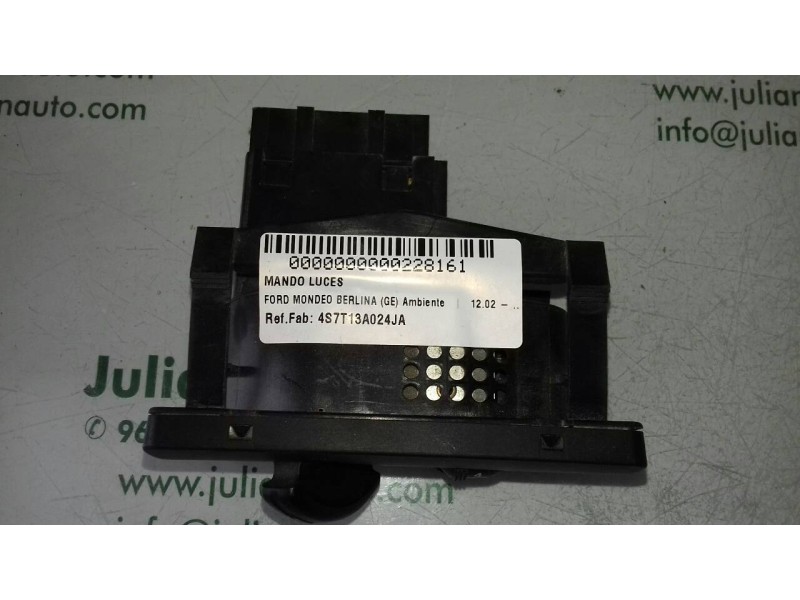 Recambio de mando luces para ford mondeo berlina (ge) ambiente referencia OEM IAM 4S7T13A024JA  