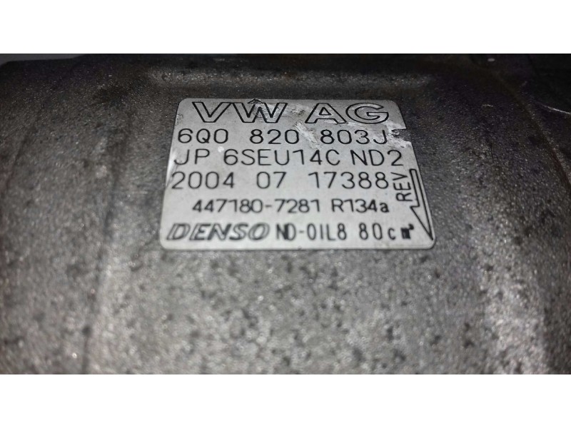 Recambio de compresor aire acondicionado para seat ibiza (6l1) cool referencia OEM IAM 6Q0820803J 6SEU14C DENSO