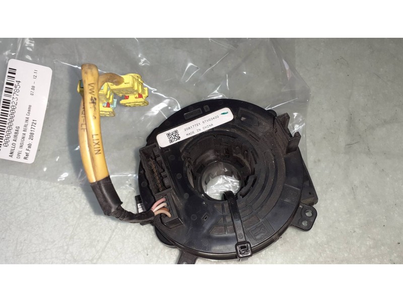 Recambio de anillo airbag para opel insignia berlina cosmo referencia OEM IAM 20817721 5TV0340G C68049XF