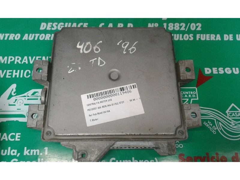 Recambio de centralita motor uce para peugeot 406 berlina (s1/s2) stdt referencia OEM IAM R04010019A 9627453880 XUDLC01 Recambio de centralita motor uce para peugeot 406 berlina (s1/s2) stdt referencia OEM IAM R04010019A 9627453880 XUDLC01