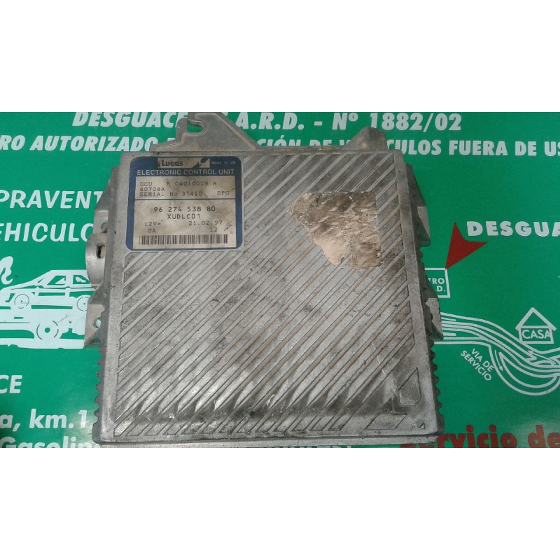Recambio de centralita motor uce para peugeot 406 berlina (s1/s2) stdt referencia OEM IAM R04010019A 9627453880 XUDLC01