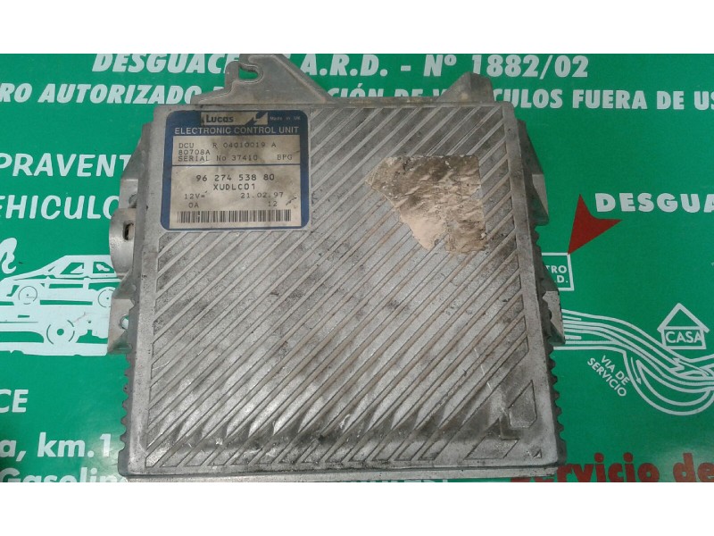 Recambio de centralita motor uce para peugeot 406 berlina (s1/s2) stdt referencia OEM IAM R04010019A 9627453880 XUDLC01 Recambio de centralita motor uce para peugeot 406 berlina (s1/s2) stdt referencia OEM IAM R04010019A 9627453880 XUDLC01