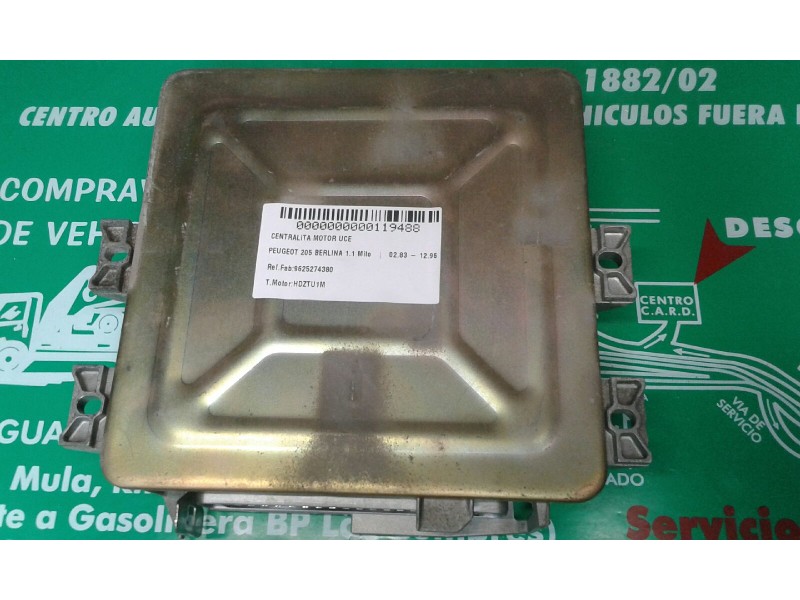 Recambio de centralita motor uce para peugeot 205 berlina 1.1 mito referencia OEM IAM 9625274380 G6110D04 16227.124