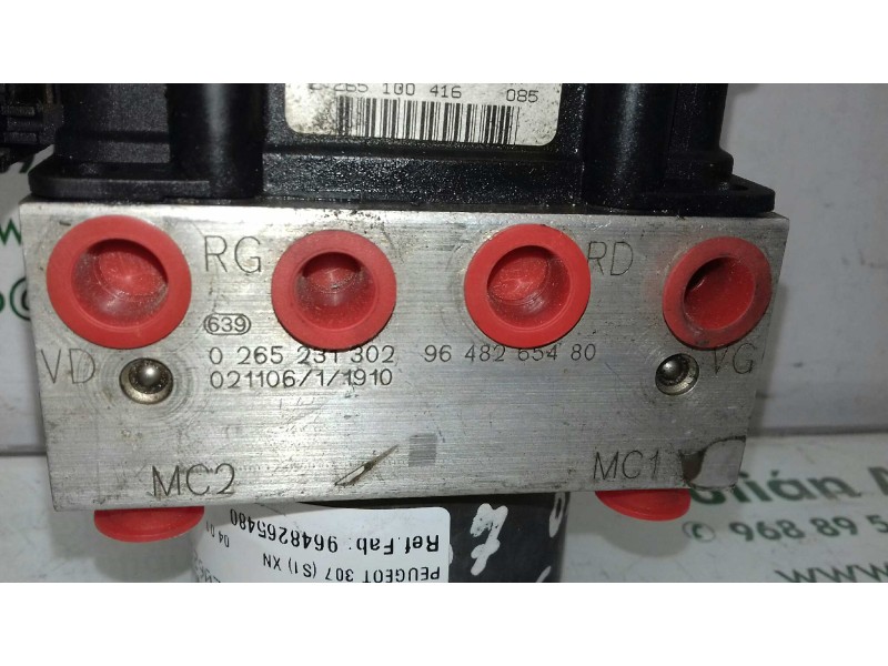 Recambio de abs para peugeot 307 (s1) xn referencia OEM IAM 9648265480 0265231302 BOSCH