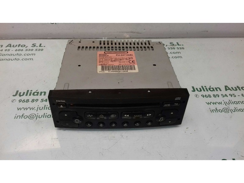 Recambio de sistema audio / radio cd para peugeot 307 (s1) xn referencia OEM IAM 96476647XT PU2471A CLARION