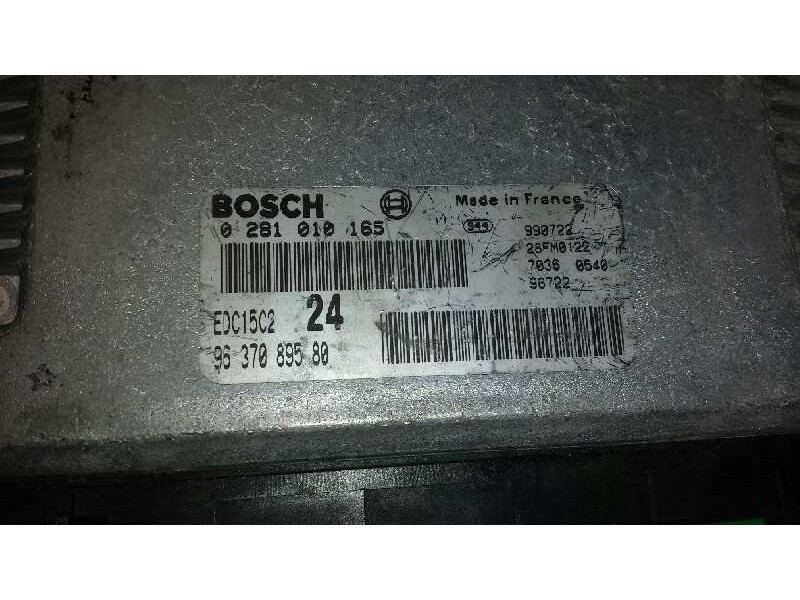 Recambio de centralita motor uce para fiat scudo (222) 2.0 jtd familiar (5 asientos) referencia OEM IAM 0281010165 9637089580 ED