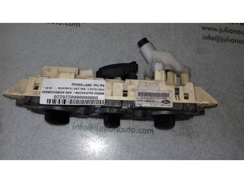 Recambio de mando calefaccion / aire acondicionado para ford focus c-max (cap) thunderbirds referencia OEM IAM 3M5T19980AC  