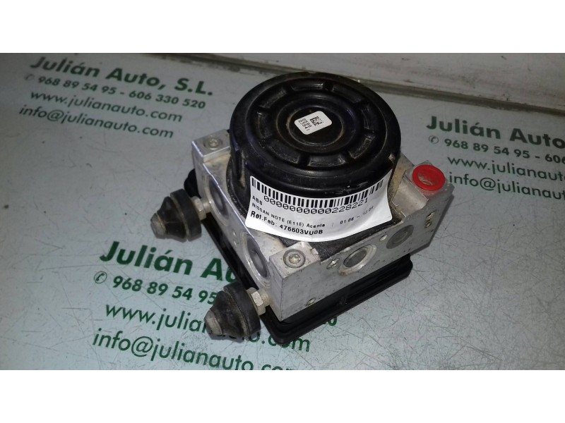 Recambio de abs para nissan note (e11e) acenta referencia OEM IAM 476603VU0B 06210969333 