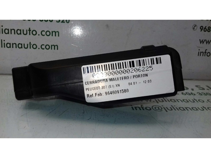 Recambio de cerradura maletero / porton para peugeot 307 (s1) xn referencia OEM IAM 9646091580  