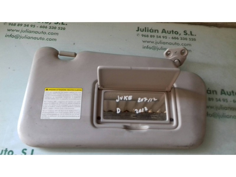 Recambio de parasol derecho para nissan juke (f15) acenta referencia OEM IAM   