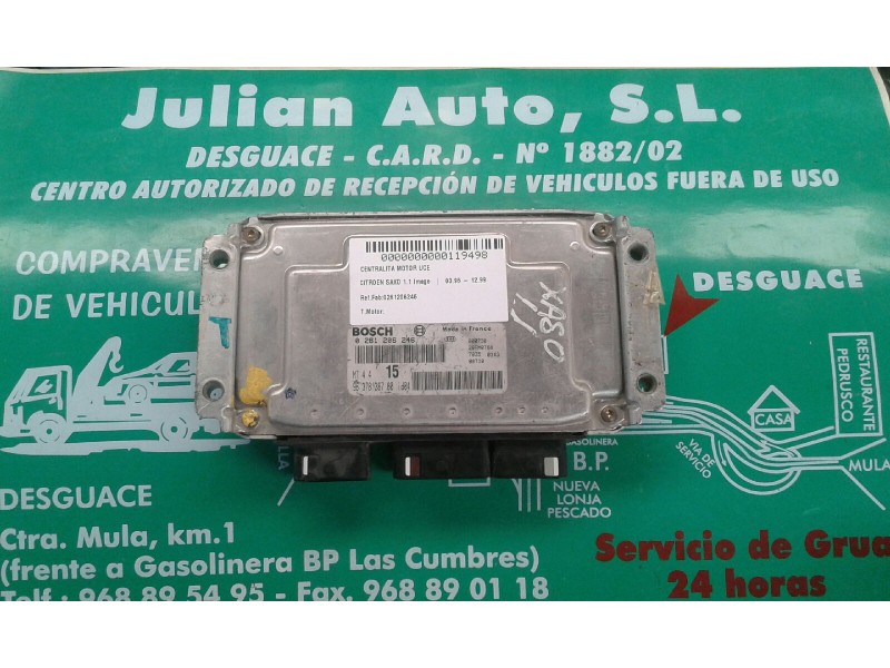Recambio de centralita motor uce para citroen saxo 1.1 image referencia OEM IAM 0261206246 9637838780 M744