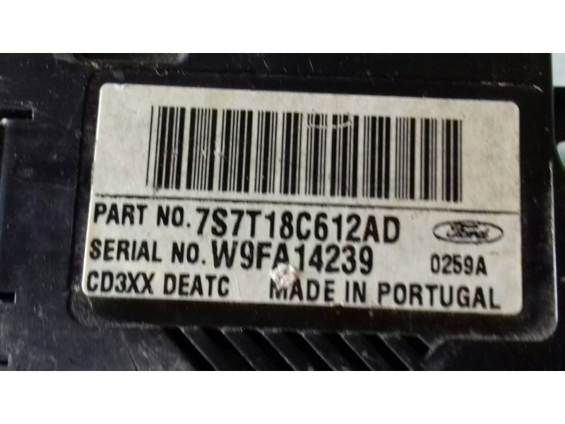 Recambio de mando climatizador para ford mondeo ber. (ca2) trend referencia OEM IAM 7S7T18C612AD W9FA14239 