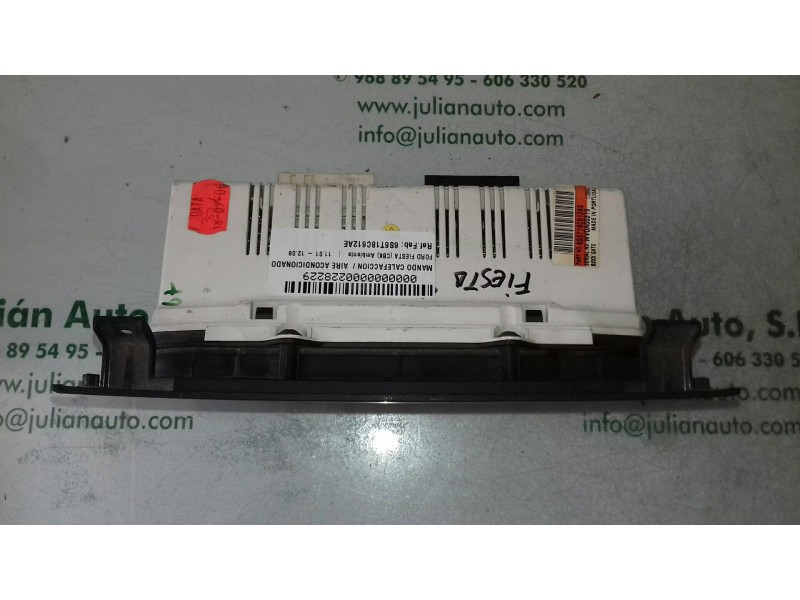 Recambio de mando calefaccion / aire acondicionado para ford fiesta (cbk) ambiente referencia OEM IAM 6S6T18C612AE WV0A00319 