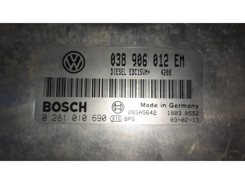 Recambio de centralita motor uce para seat ibiza (6l1) stella referencia OEM IAM 038906012EM 0281010690 BOSCH
