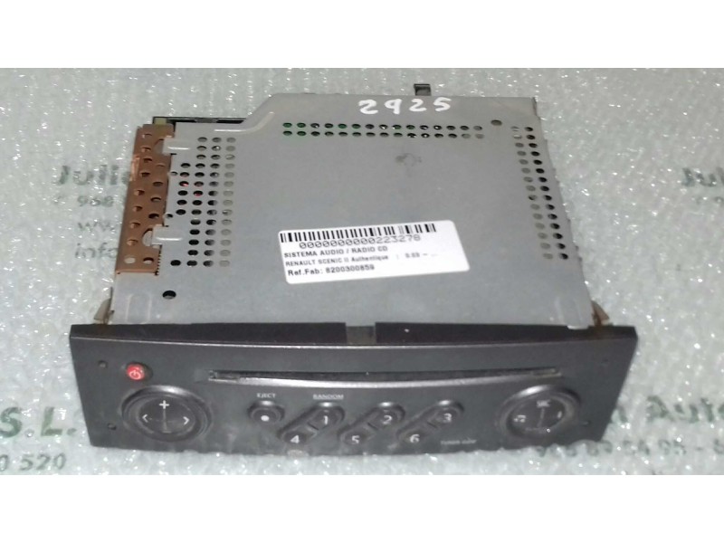 Recambio de sistema audio / radio cd para renault scenic ii authentique referencia OEM IAM 8200300859 8200300859TR334 