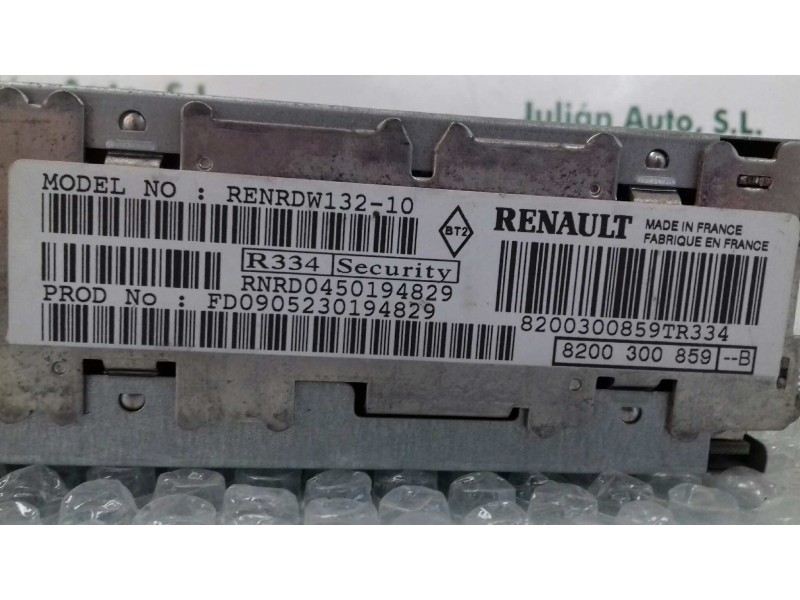 Recambio de sistema audio / radio cd para renault scenic ii authentique referencia OEM IAM 8200300859 8200300859TR334 